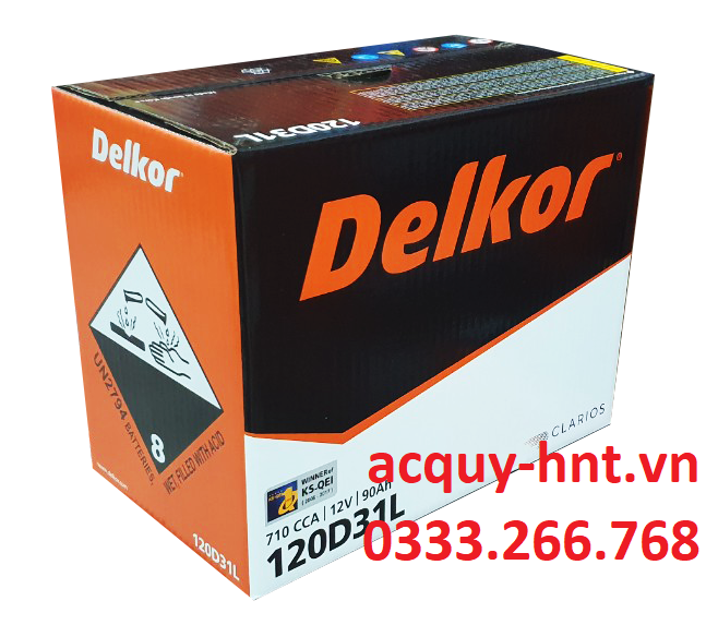Ắc Quy Khởi Động Delkor 120D31R/L (12V-90AH)