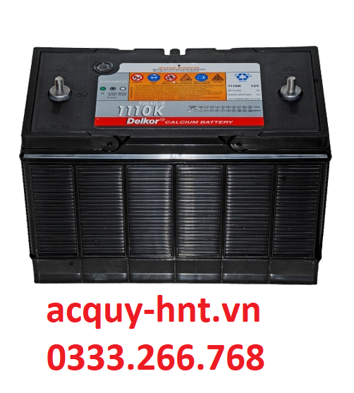 Ắc Quy Khởi Động Delkor 1110K (Cọc Bulon) (12V-100AH)