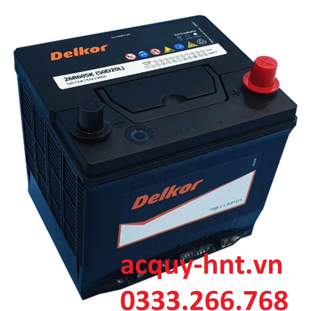 Ắc Quy Khởi Động Delkor 50D20R/L (12V-50AH)