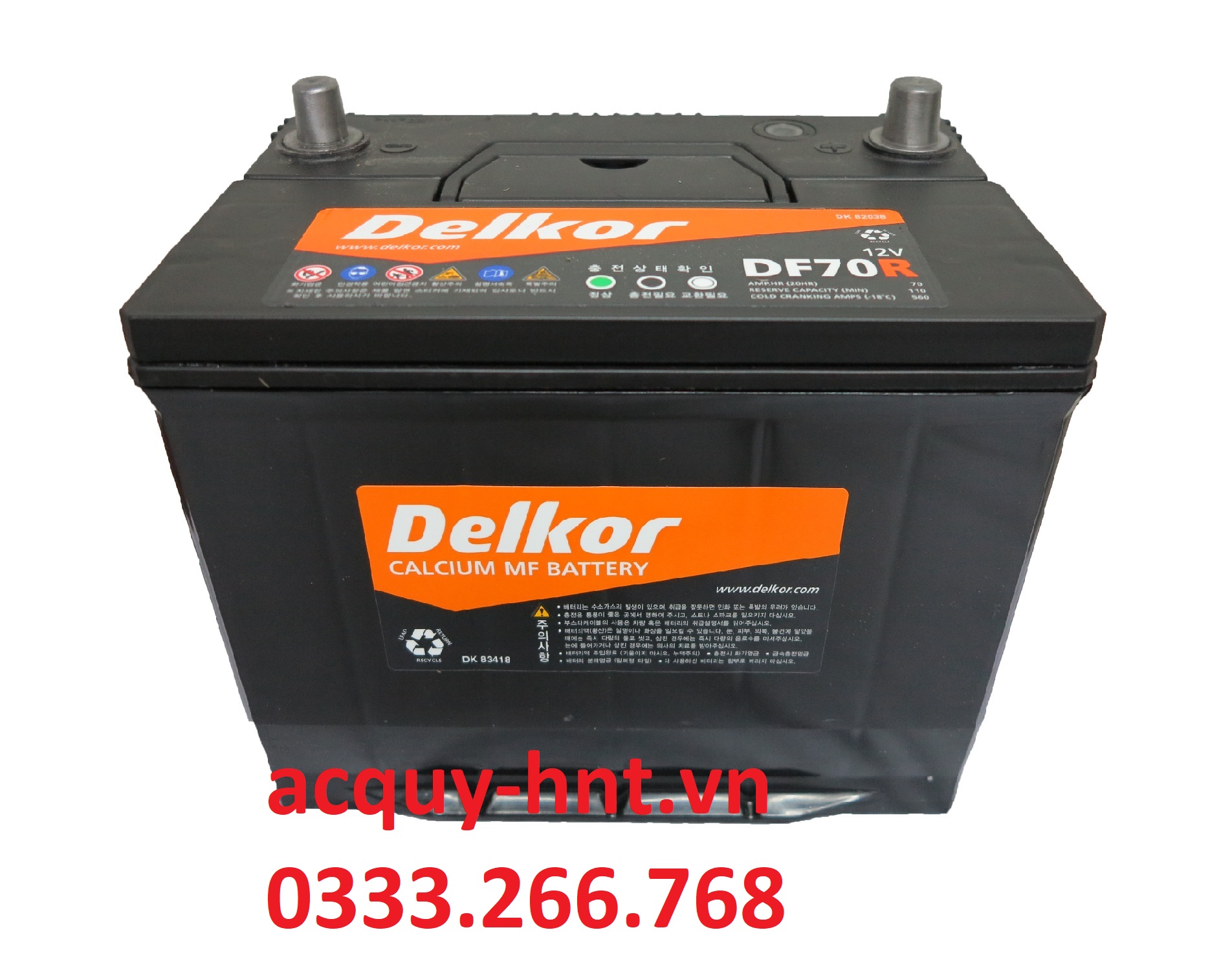 Ắc Quy Khởi Động Delkor DF70R/L (12V-70AH)