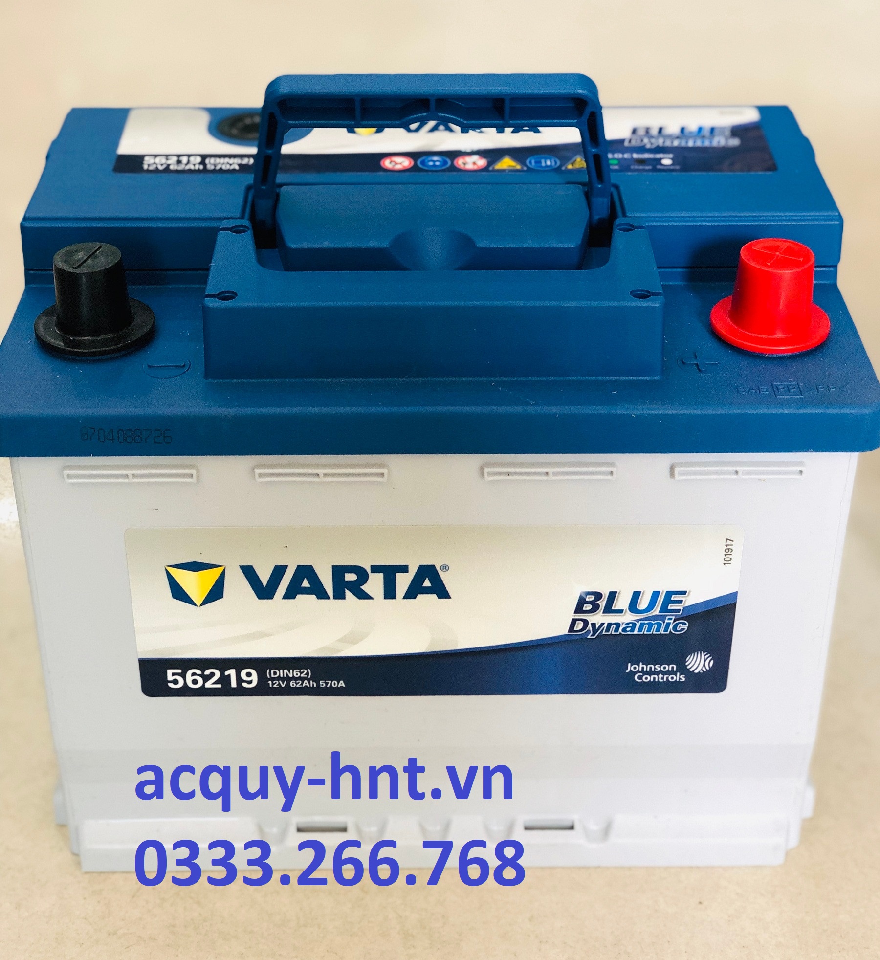Ắc Quy Khởi Động Varta DIN 56219 (DIN62) (12V-62AH)